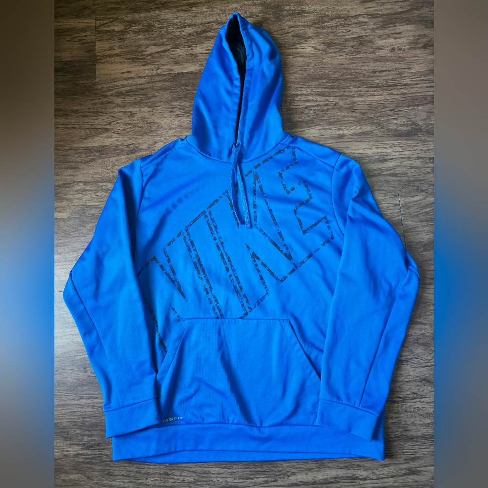 Nike Men's Therma-Fit Blue Hoodie